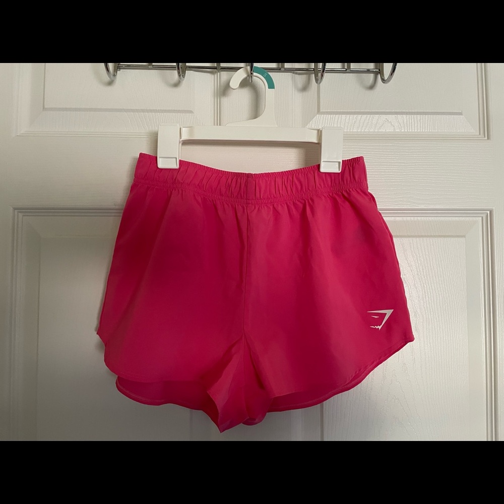 bright pink gymshark shorts
